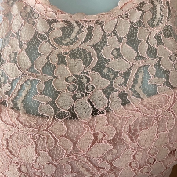 David’s Bridal Soft Pink Bridesmaid Formal Chiffon Gown Size 4 Wedding Event - Picture 5 of 6